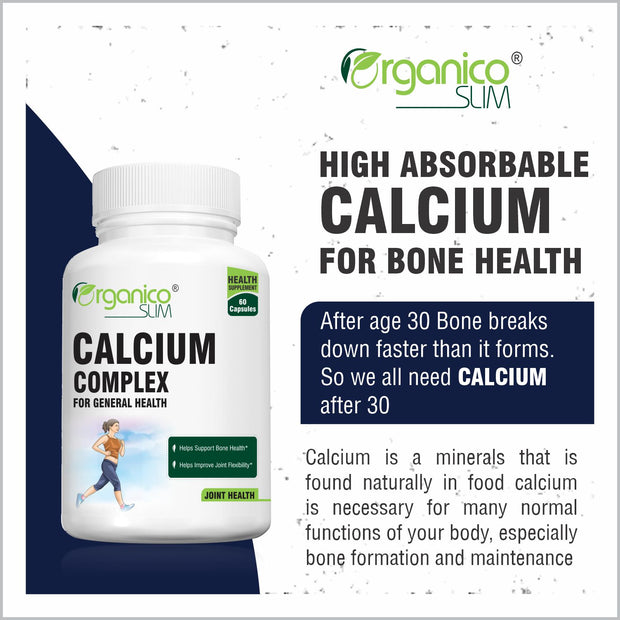 Calcium Complex for Healthy Joints and Bone Density -60 Capsules
