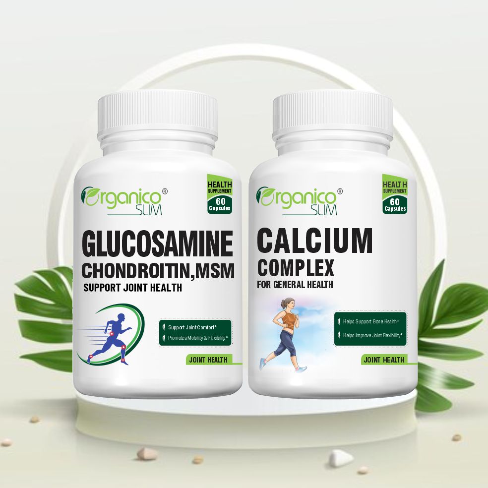 Organicoslim Glucosamine + Calcium Combo — front pack