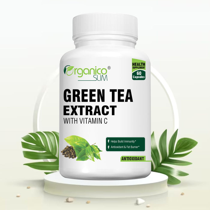 Organicoslim Green Tea Extract + Vitamin C, 60 Capsules product pack