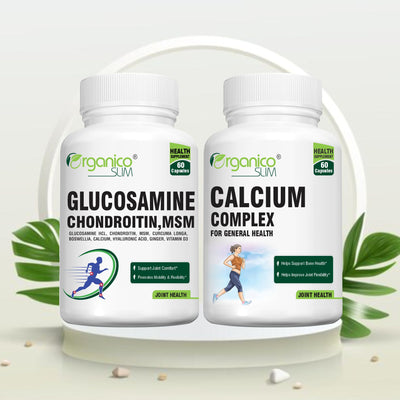 Combo Glucosamine with Calcium Complex  Herbs for Healthy Joints - 60+60=120 Capsules