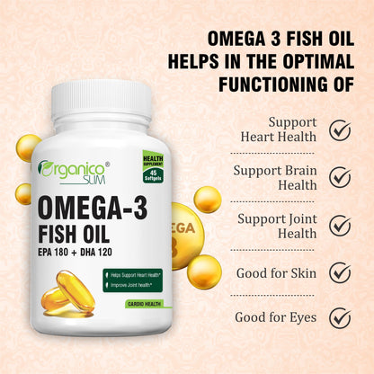Organicoslim Omega-3 Fish Oil Duo, 90 Softgels — product information graphic 3