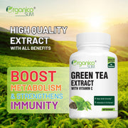 Green Tea Extract with Vitamin C for Healthy weight loss and Cardio health- 60 Capsules