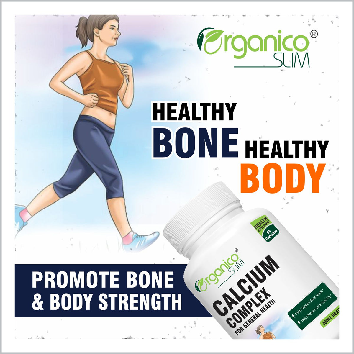 Calcium Complex for Healthy Joints and Bone Density -60 Capsules