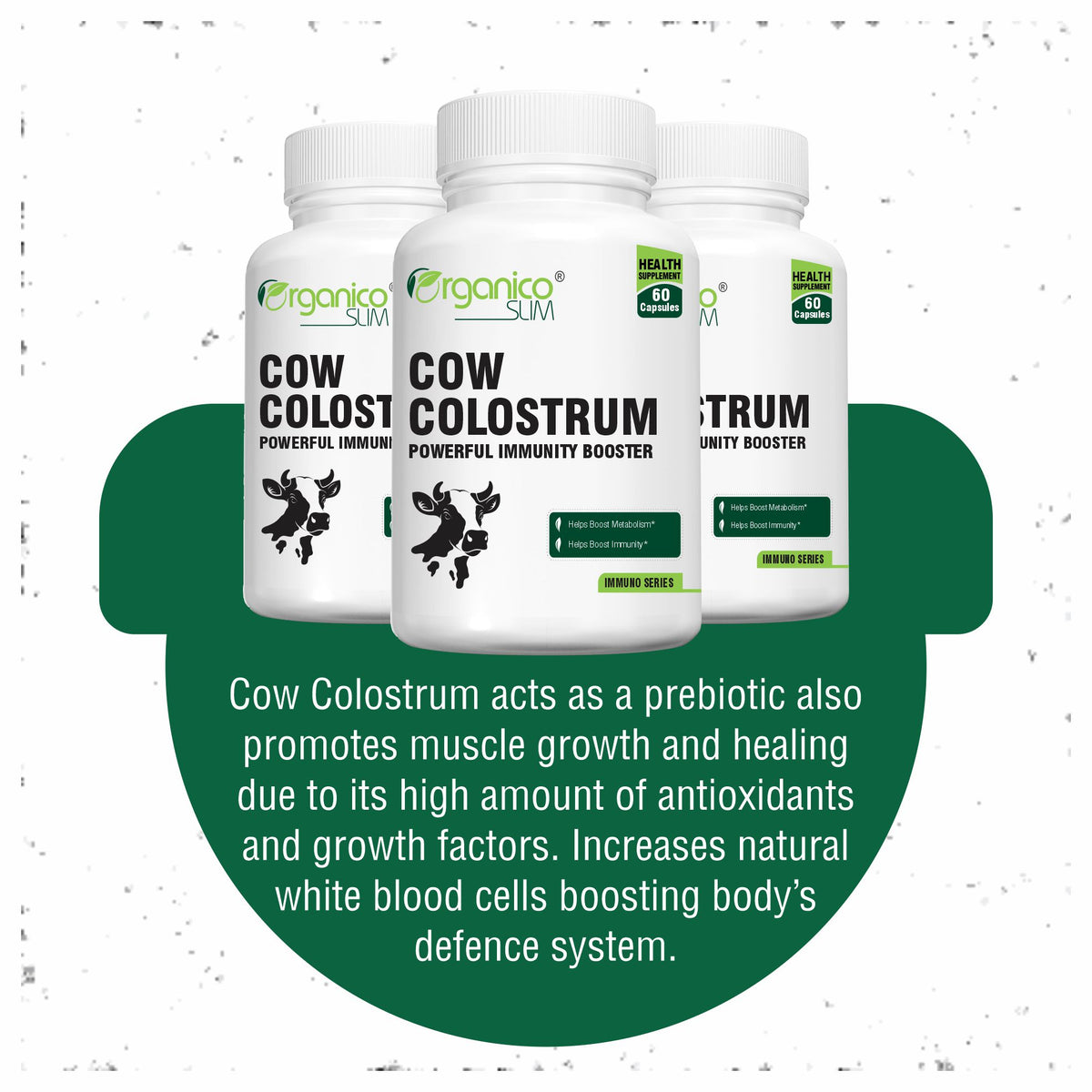 Organicoslim Cow Colostrum, 60 Capsules — product information graphic 5