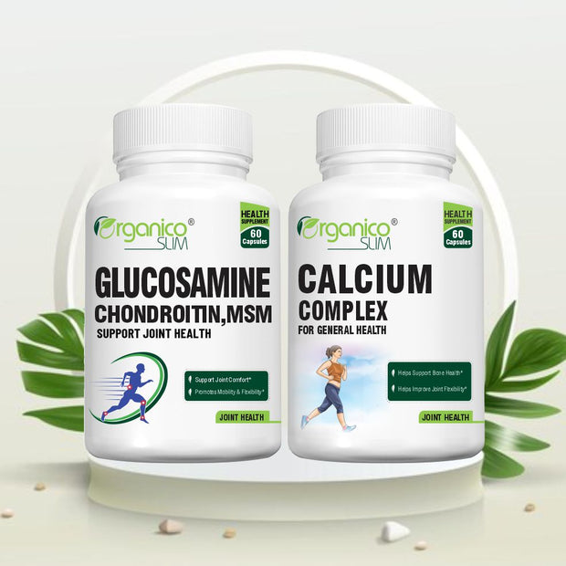 Combo Glucosamine with Calcium Complex  Herbs for Healthy Joints - 60+60=120 Capsules