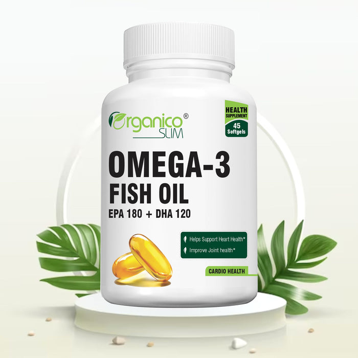 Organicoslim Omega-3 Fish Oil, 45 Softgels product pack