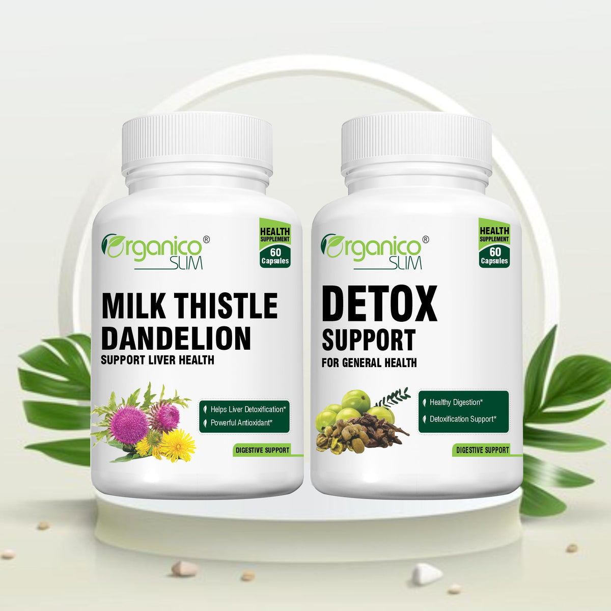 Organicoslim Milk Thistle + Detox Support Combo — front pack