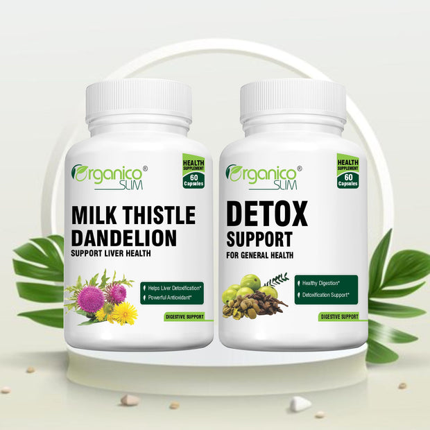 Combo Offer- Milk thistle and Detox Support - 60+60=120 Capsules
