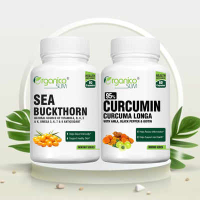 Combo Offer-Sea Buckthorn and Curcumin Longa Ginger ,Black Pepper- 60+60=120 Capsules